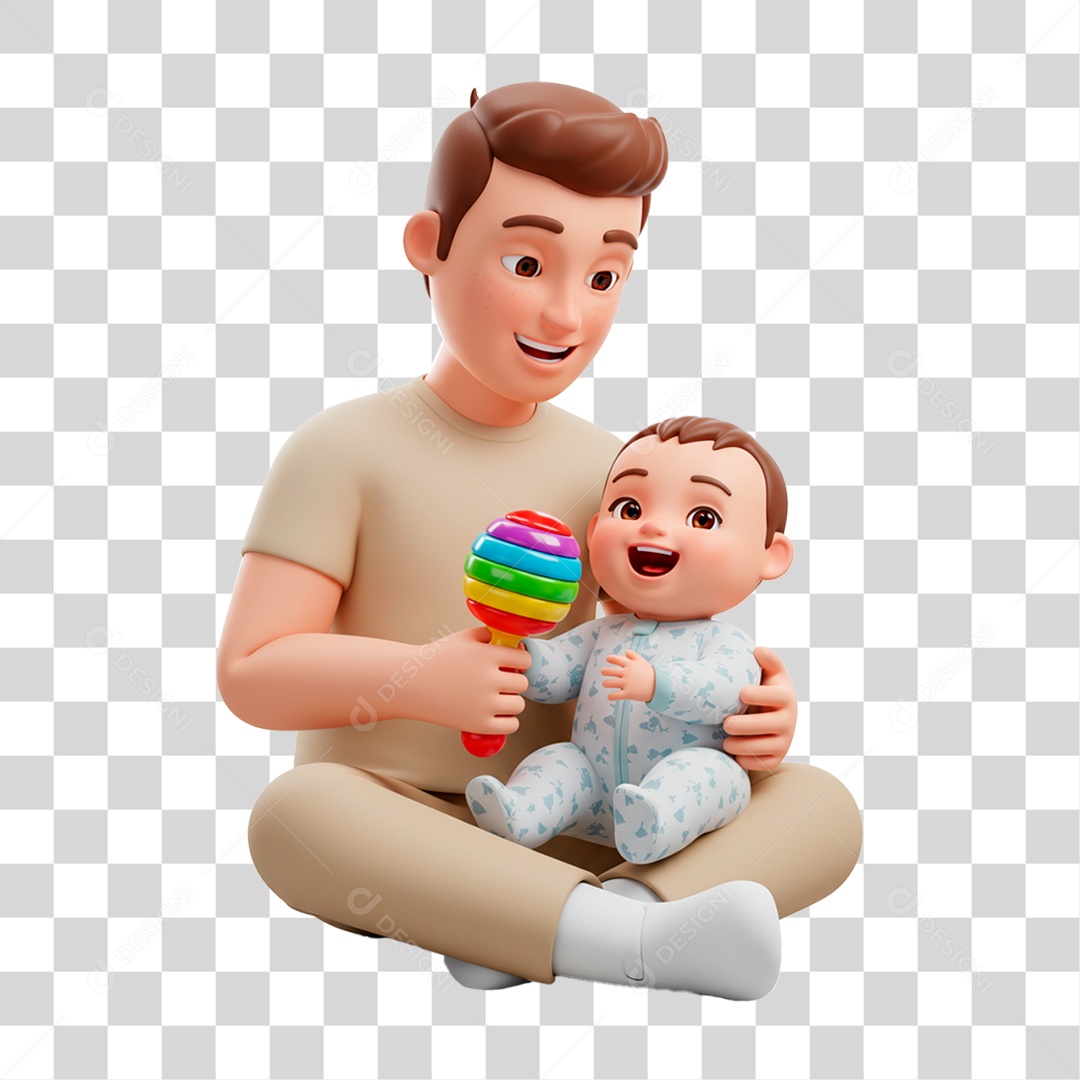 Personagem Pai e Filho PNG Transparente