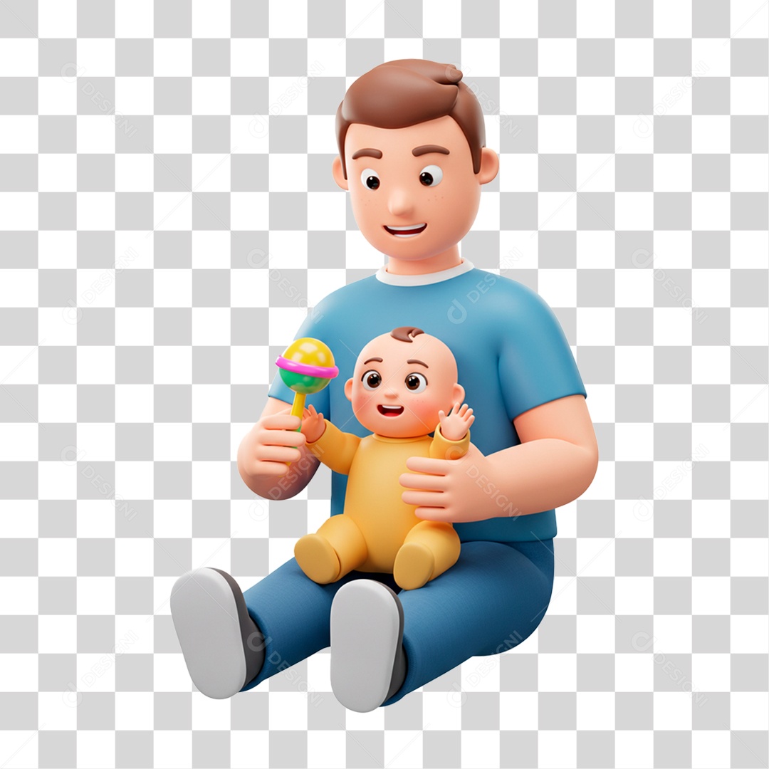 Personagem Pai e Filho PNG Transparente
