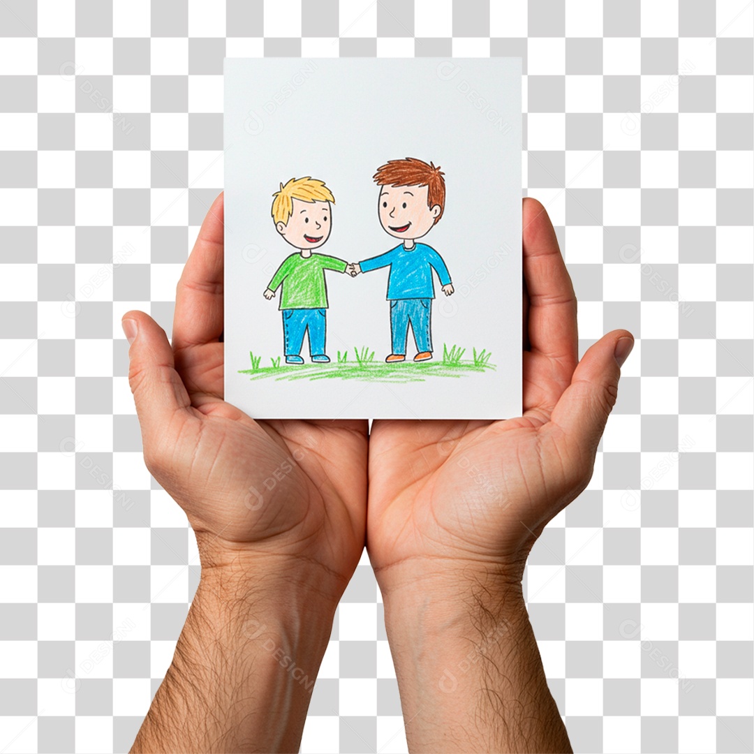 Mão Segurando Desenho PNG Transparente