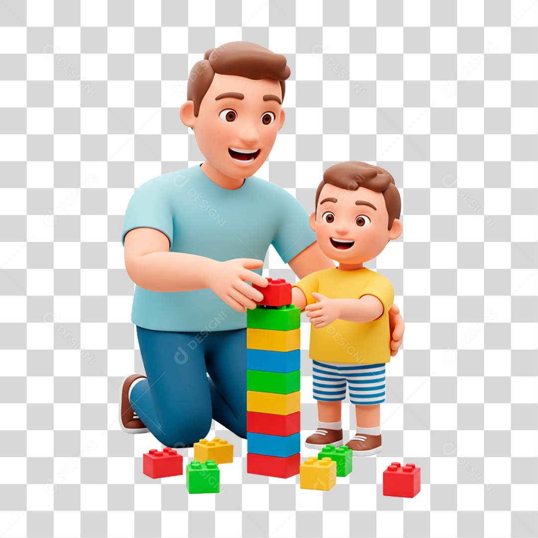 Personagem Pai e Filho PNG Transparente