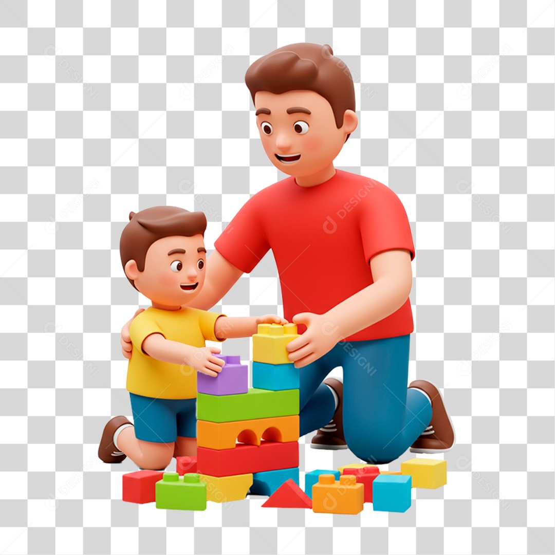 Personagem Pai e Filho PNG Transparente
