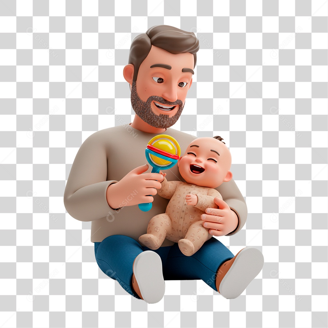 Personagem Pai e Filho PNG Transparente