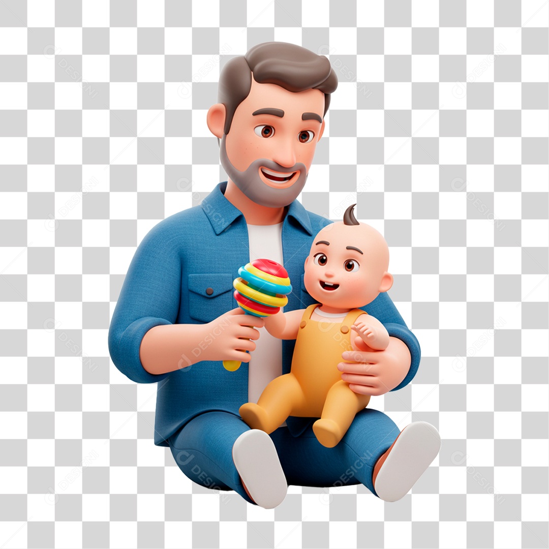 Personagem Pai e Filho PNG Transparente