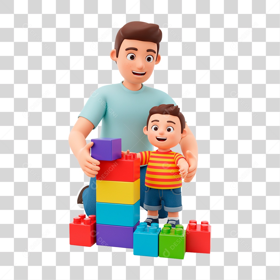 Personagem Pai e Filho PNG Transparente