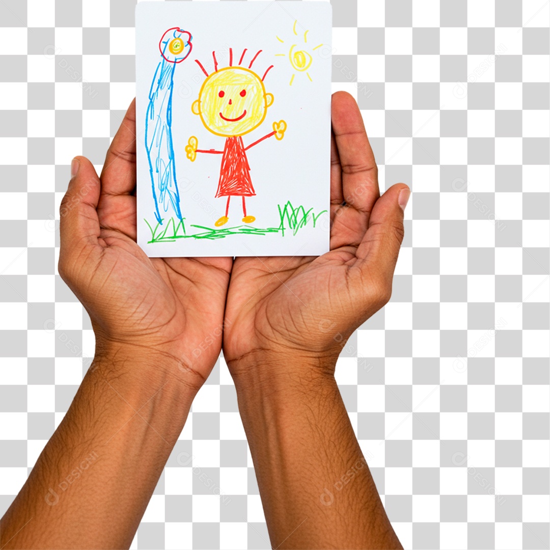 Mão Segurando Desenho PNG Transparente