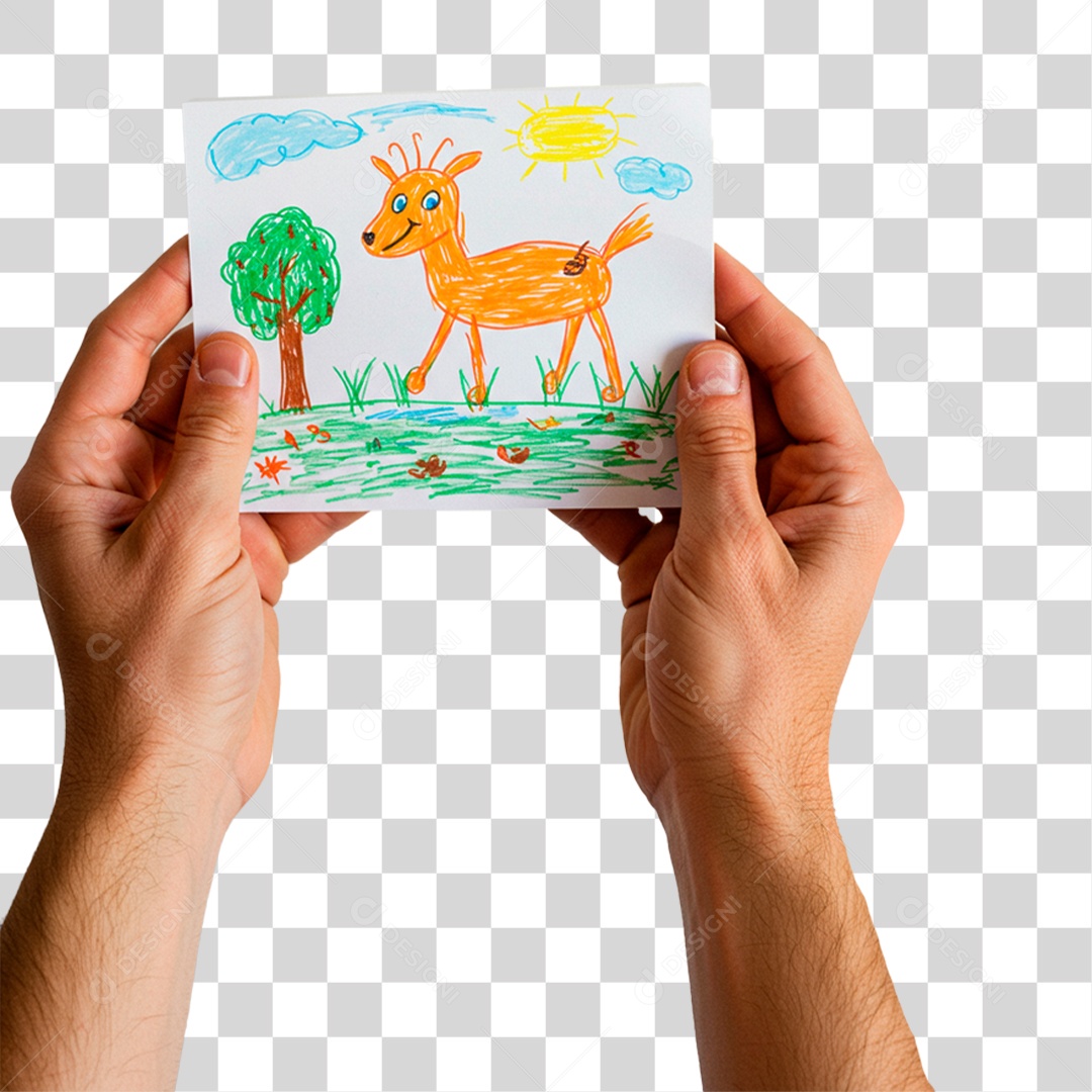 Mão Segurando Desenho PNG Transparente