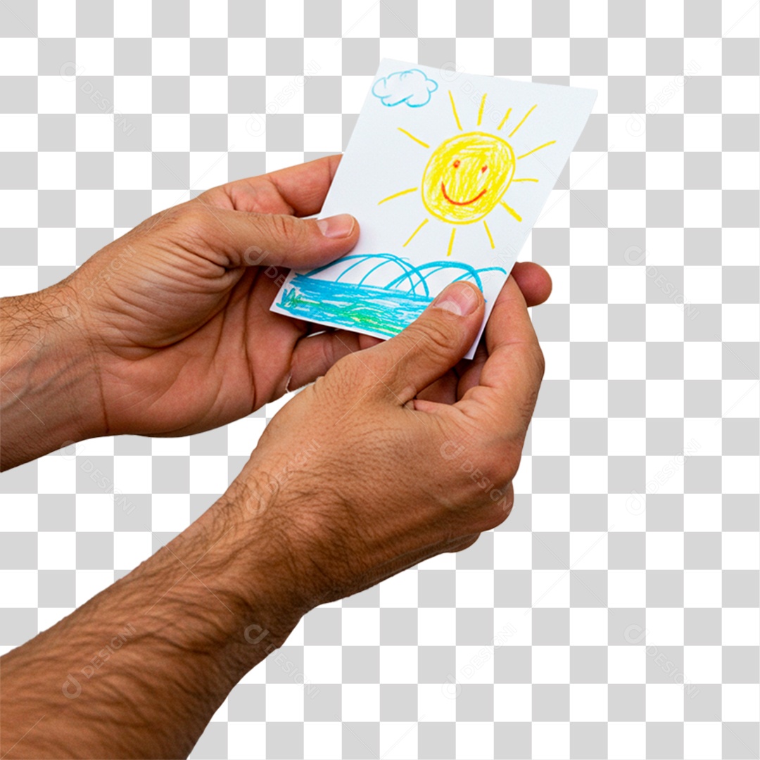 Mão Segurando Desenho PNG Transparente
