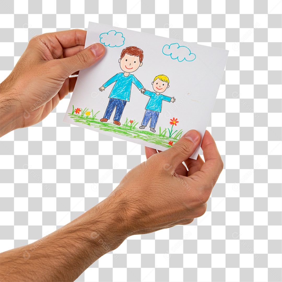 Mão Segurando Desenho PNG Transparente