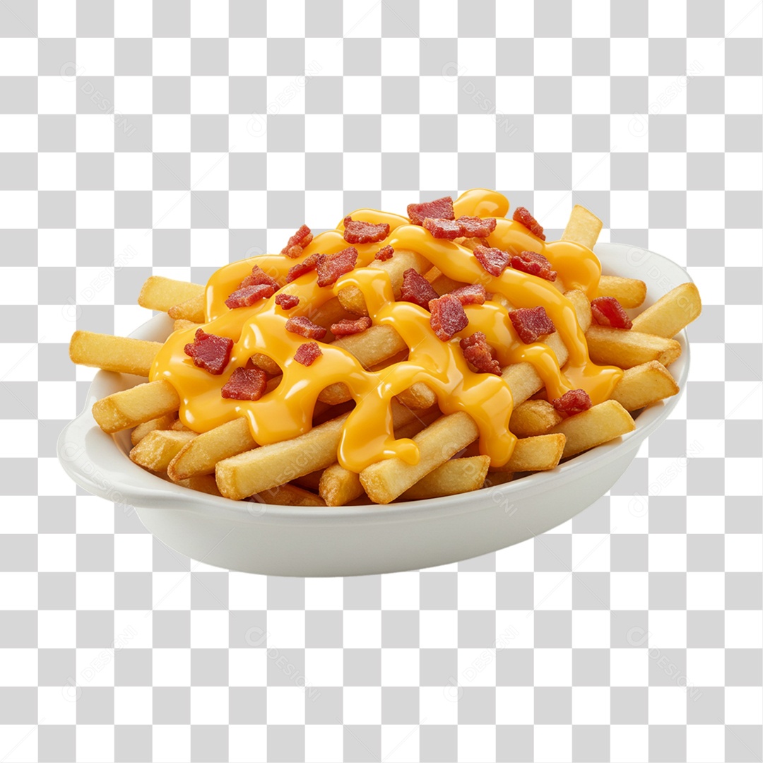 Porção de Batata com Calabresa PNG Transparente