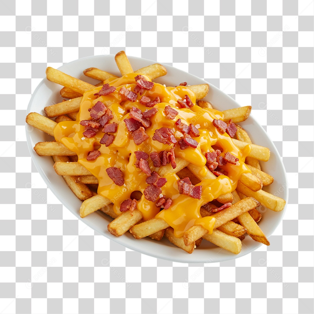 Porção de Batata com Calabresa PNG Transparente