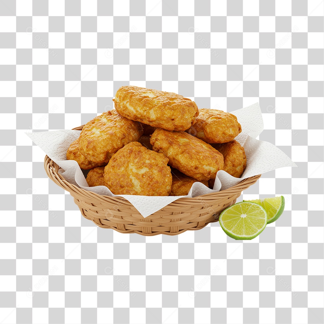 Bolinho de Bacalhau PNG Transparente