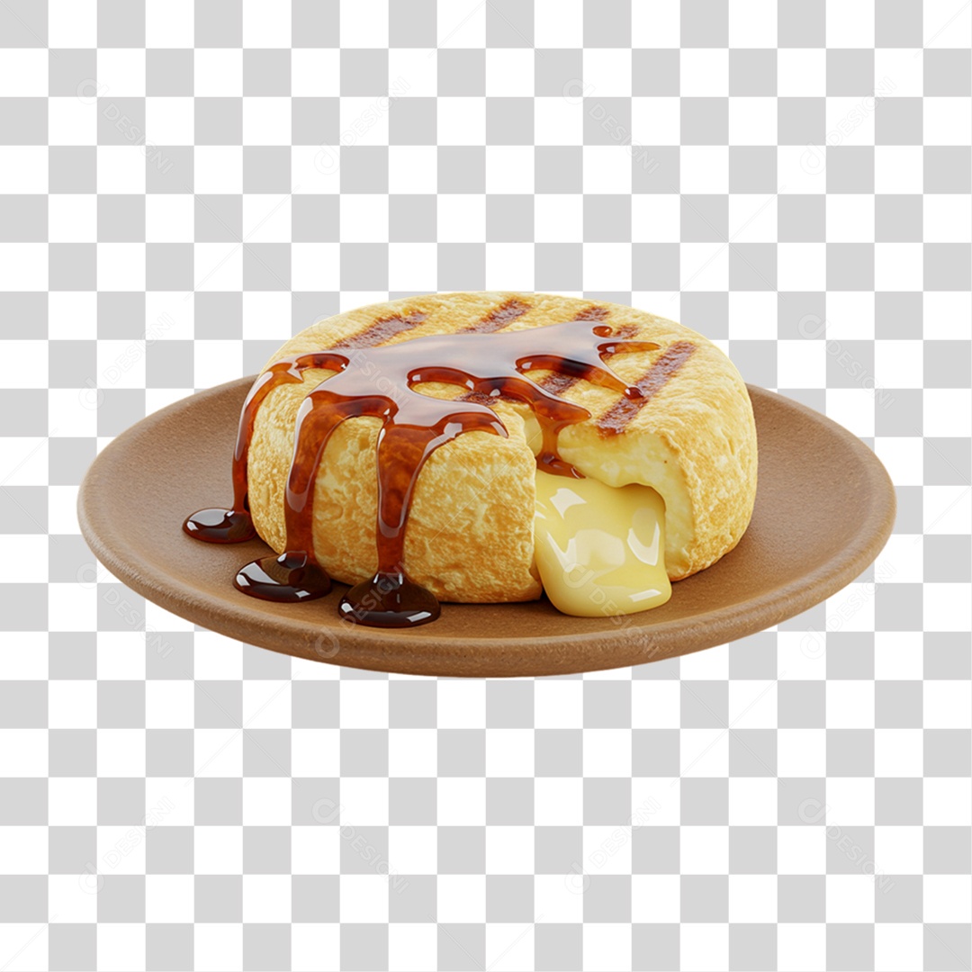 Bolinho de Queijo com Molho PNG Transparente