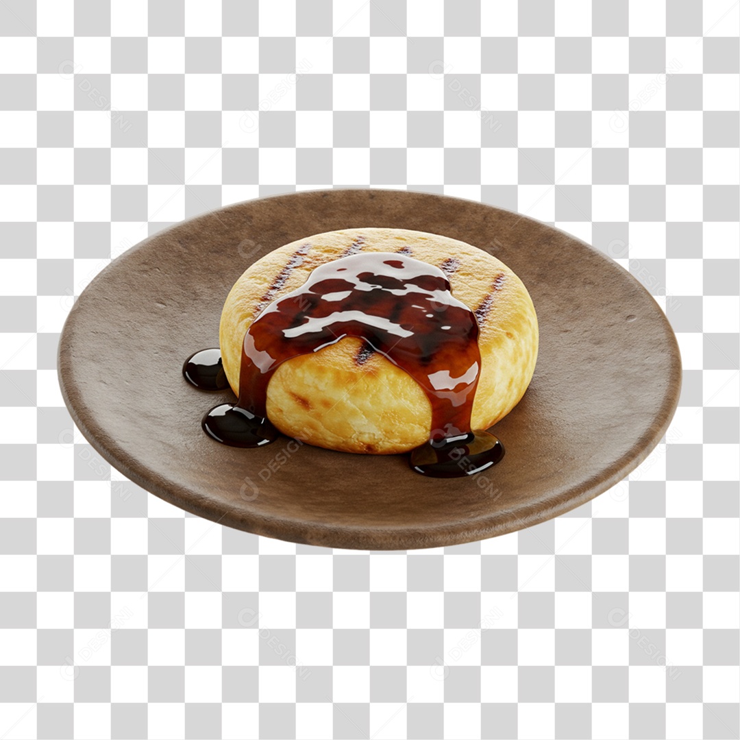 Bolinho de Queijo com Molho PNG Transparente
