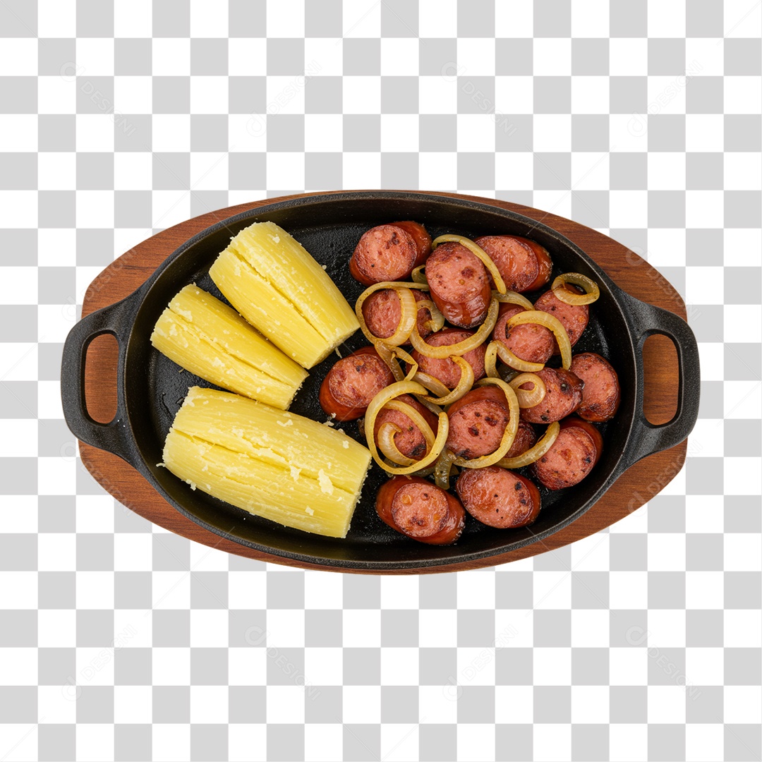 Calabresa com Mandioca PNG Transparente