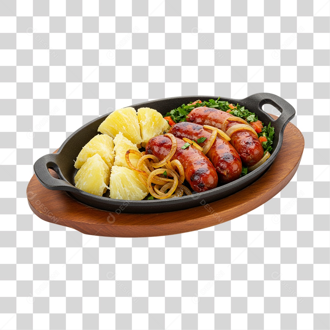 Calabresa com Mandioca PNG Transparente