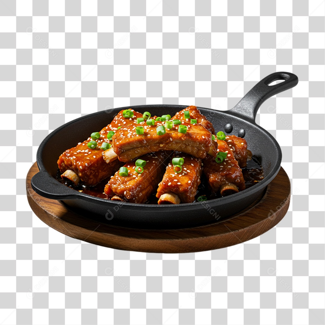 Costela em Frigideira PNG Transparente