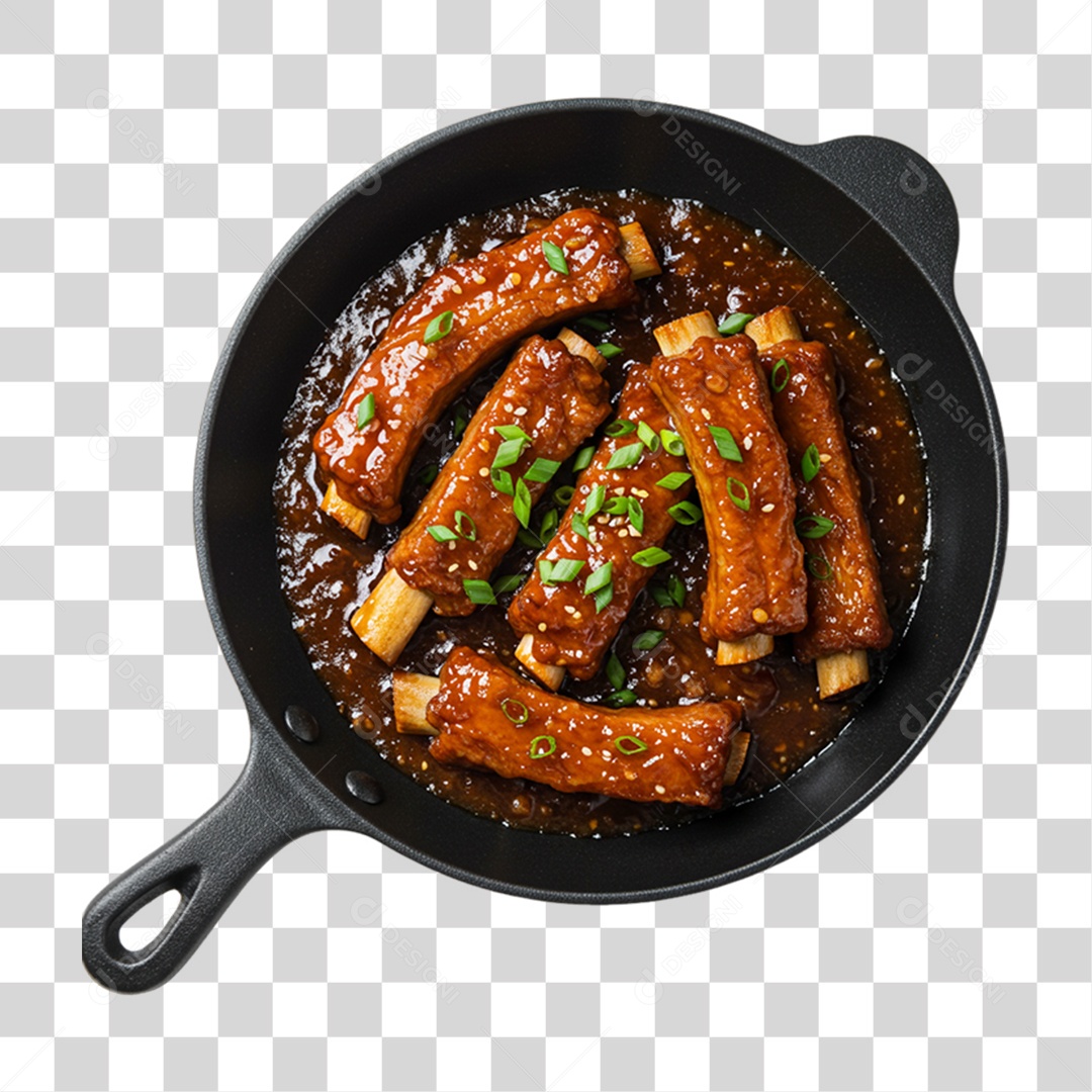 Costela em Frigideira PNG Transparente