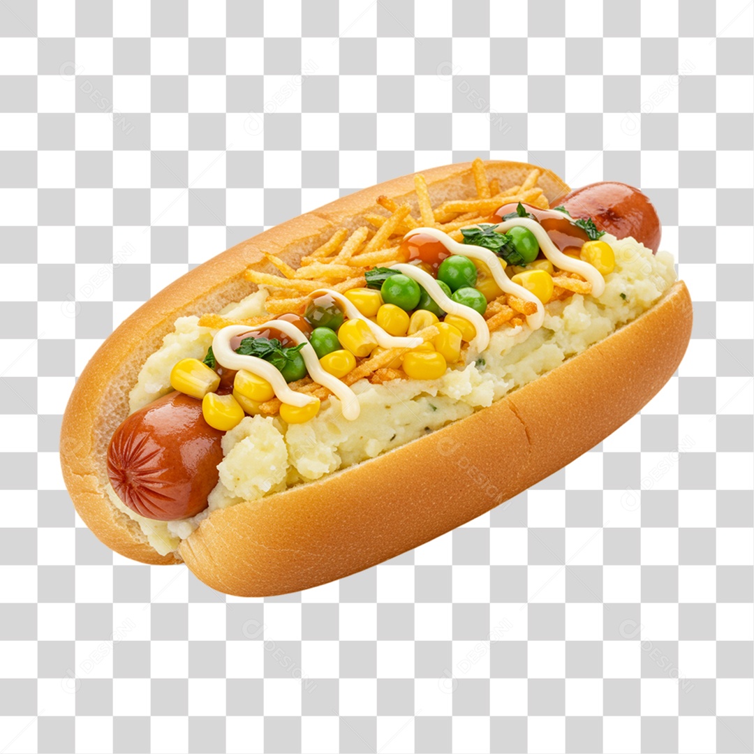 Hot-Dog Lanche PNG Transparente