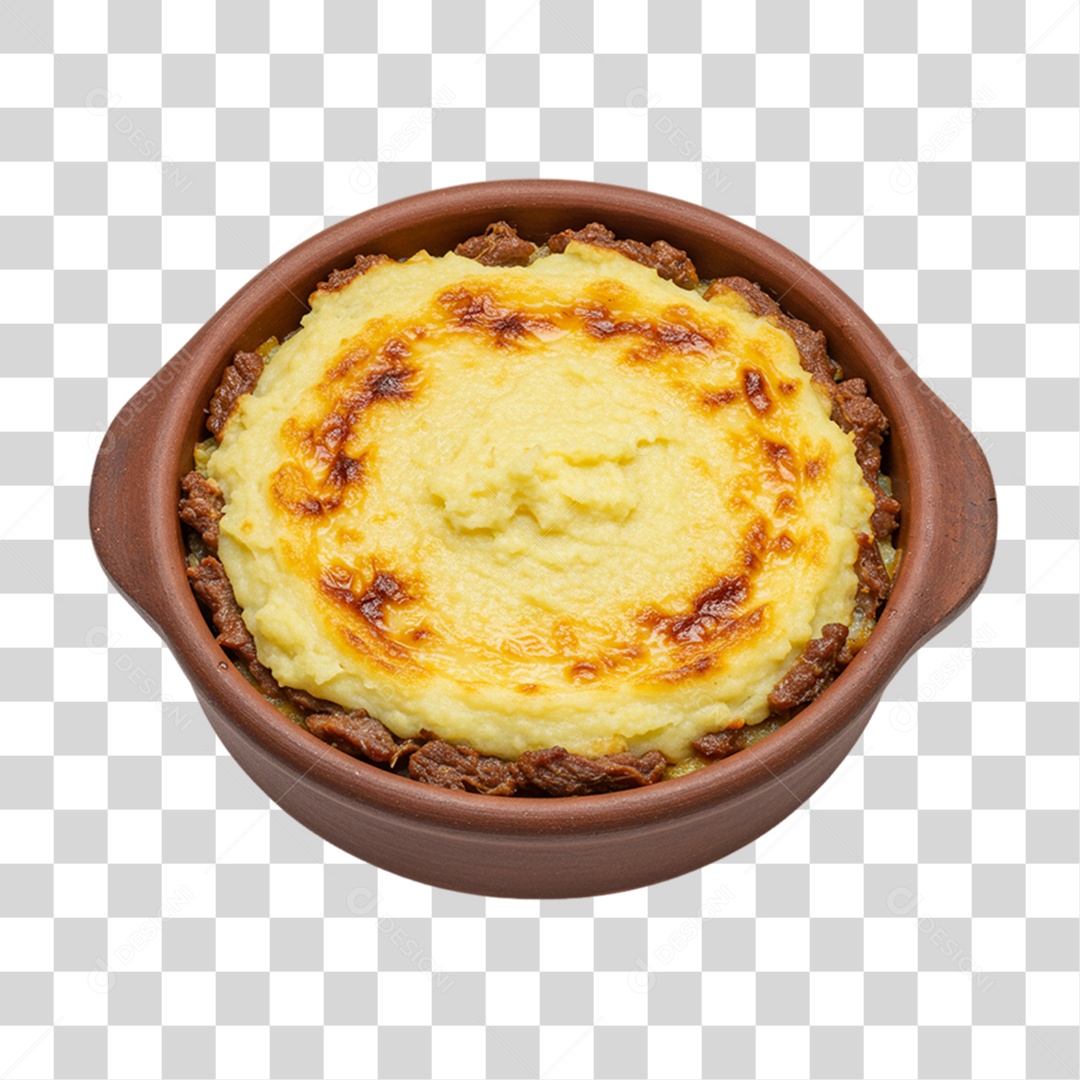 Prato Escondidinho de Carne PNG Transparente
