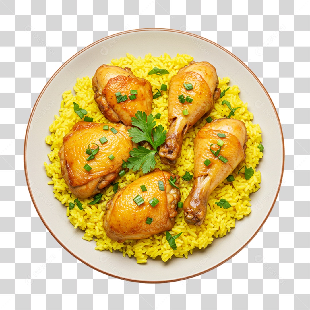 Prato de Galinhada PNG Transparente