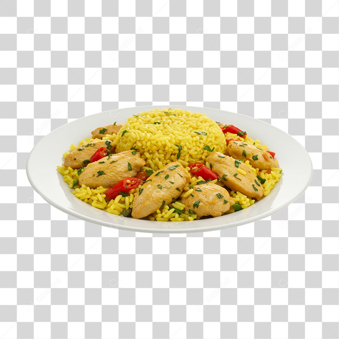 Prato de Galinhada PNG Transparente