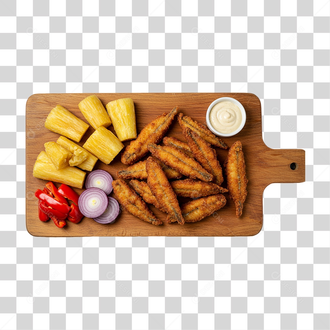 Peixe Empanado Frito PNG Transparente