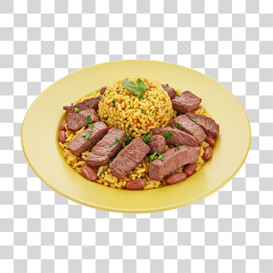 Prato com Risoto PNG Transparente