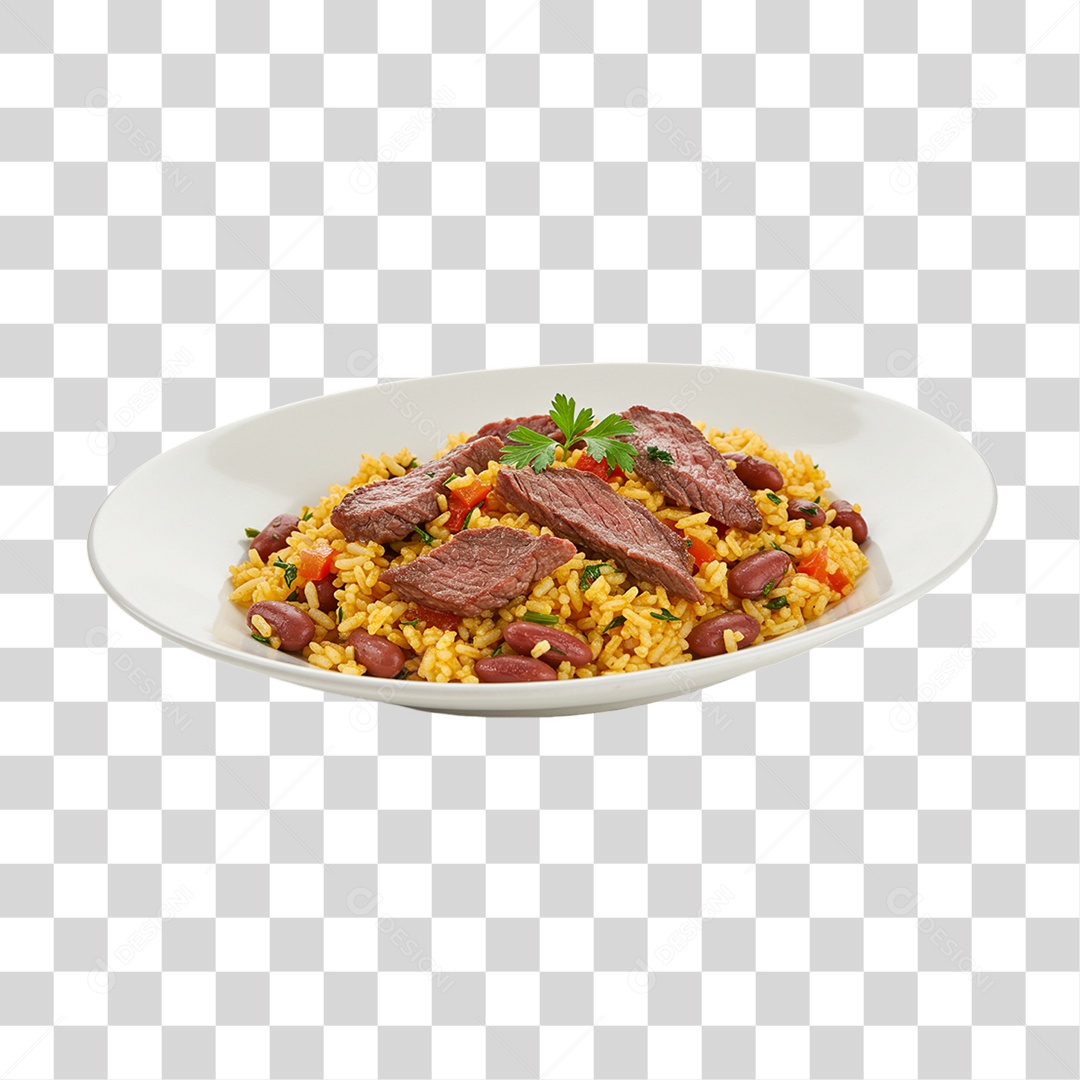 Prato com Risoto PNG Transparente