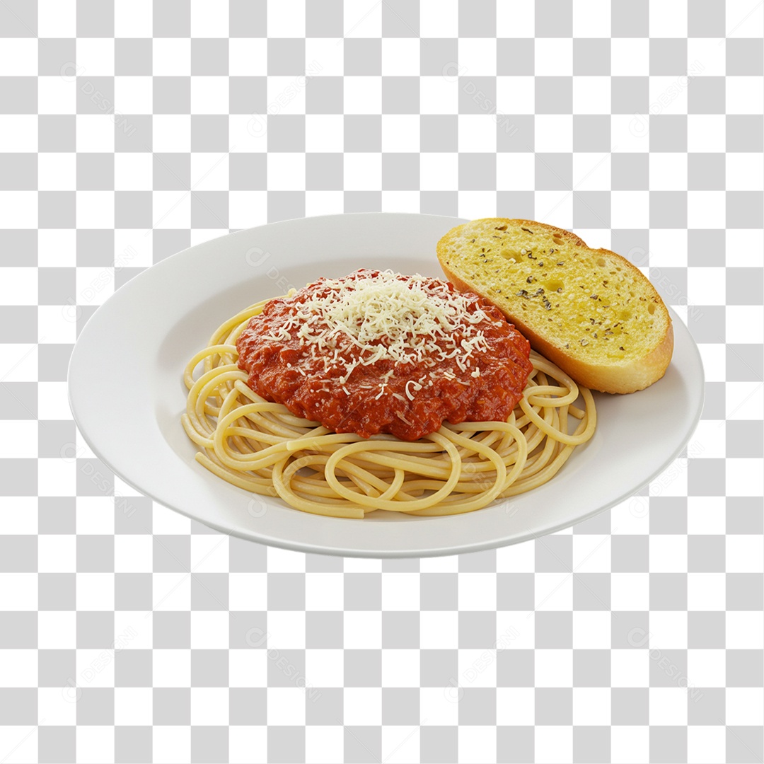 Prato de Espaguete PNG Transparente