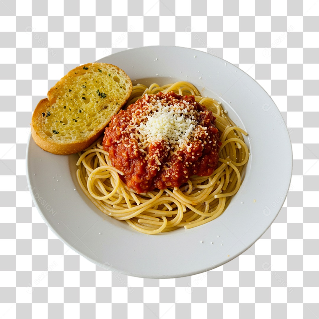 Prato de Espaguete PNG Transparente