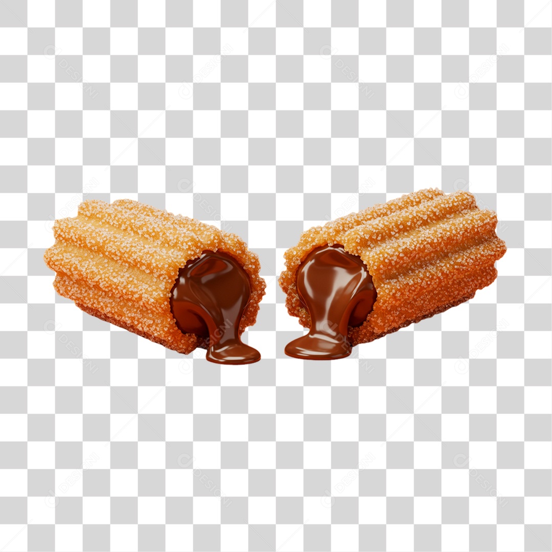 Churros e Molhos PNG Transparente