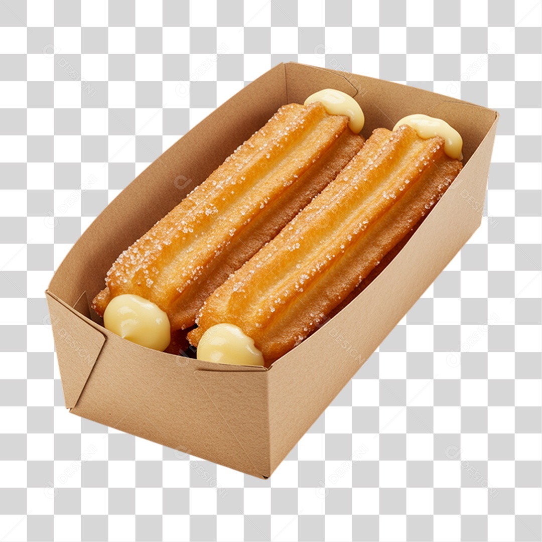 Churros Doces em Embalagem PNG Transparente