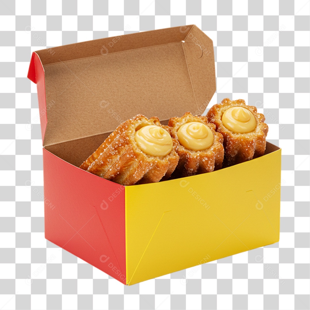 Churros Doces em Embalagem PNG Transparente