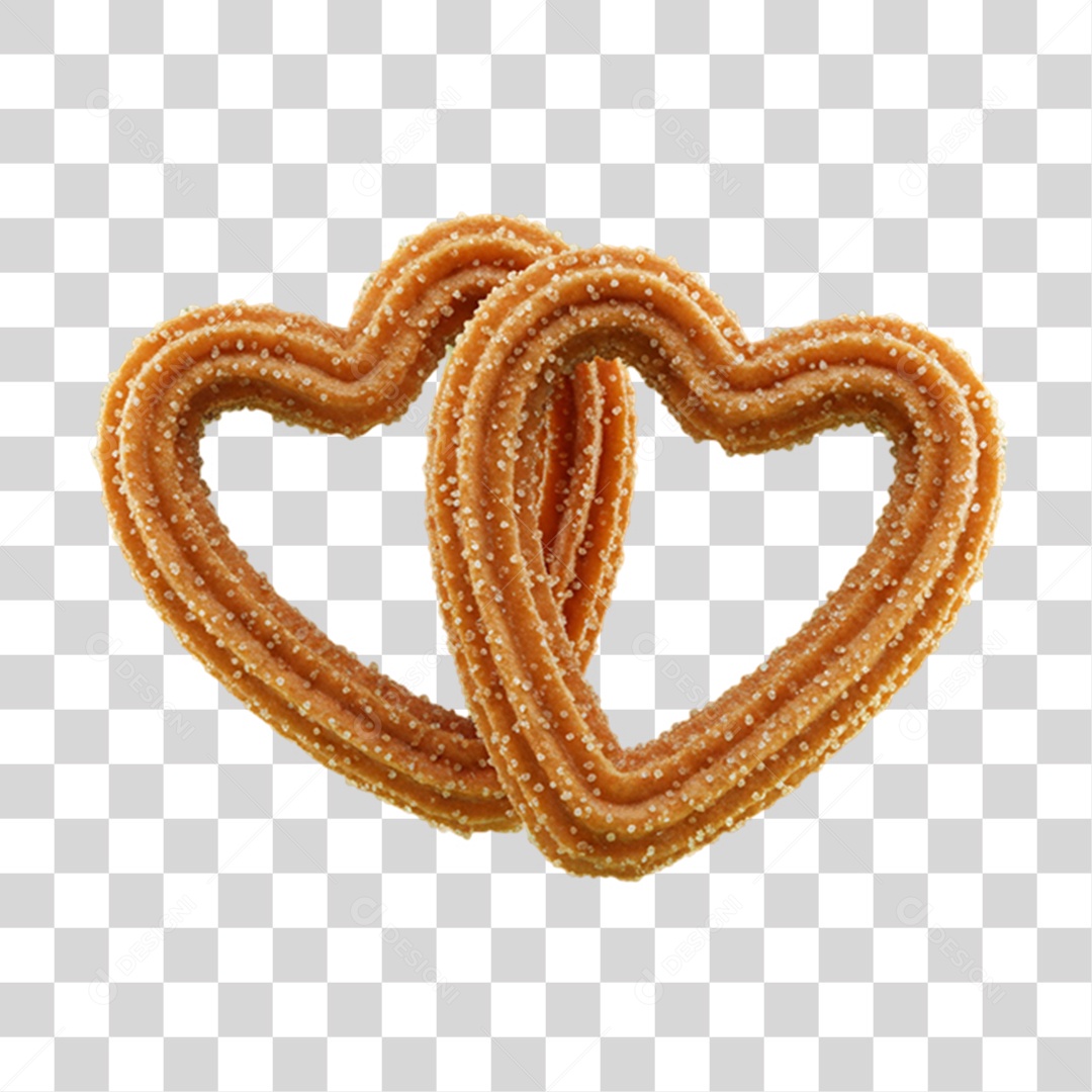 Churros em Forma de Coração PNG Transparente