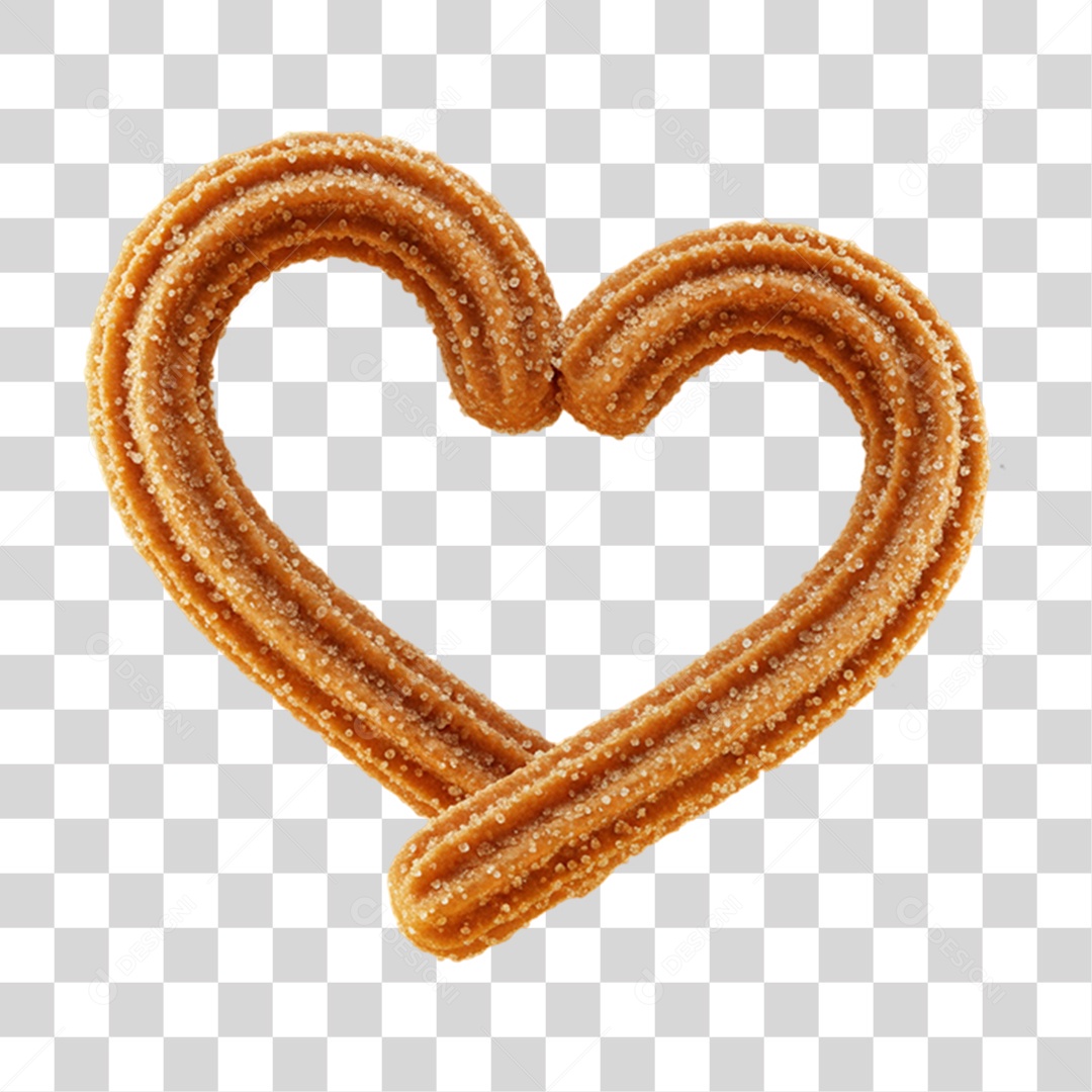 Churros em Forma de Coração PNG Transparente