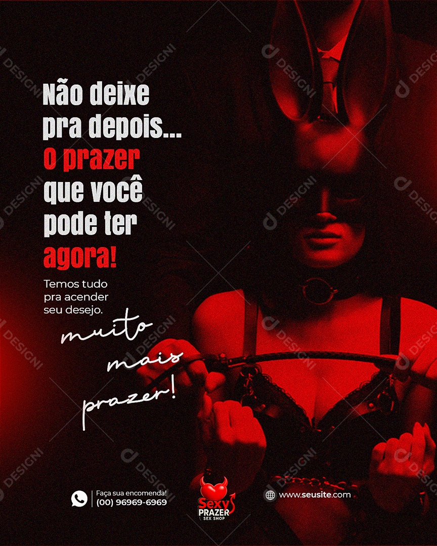 Feed Sex Shop Fantasia Social Media PSD Editável