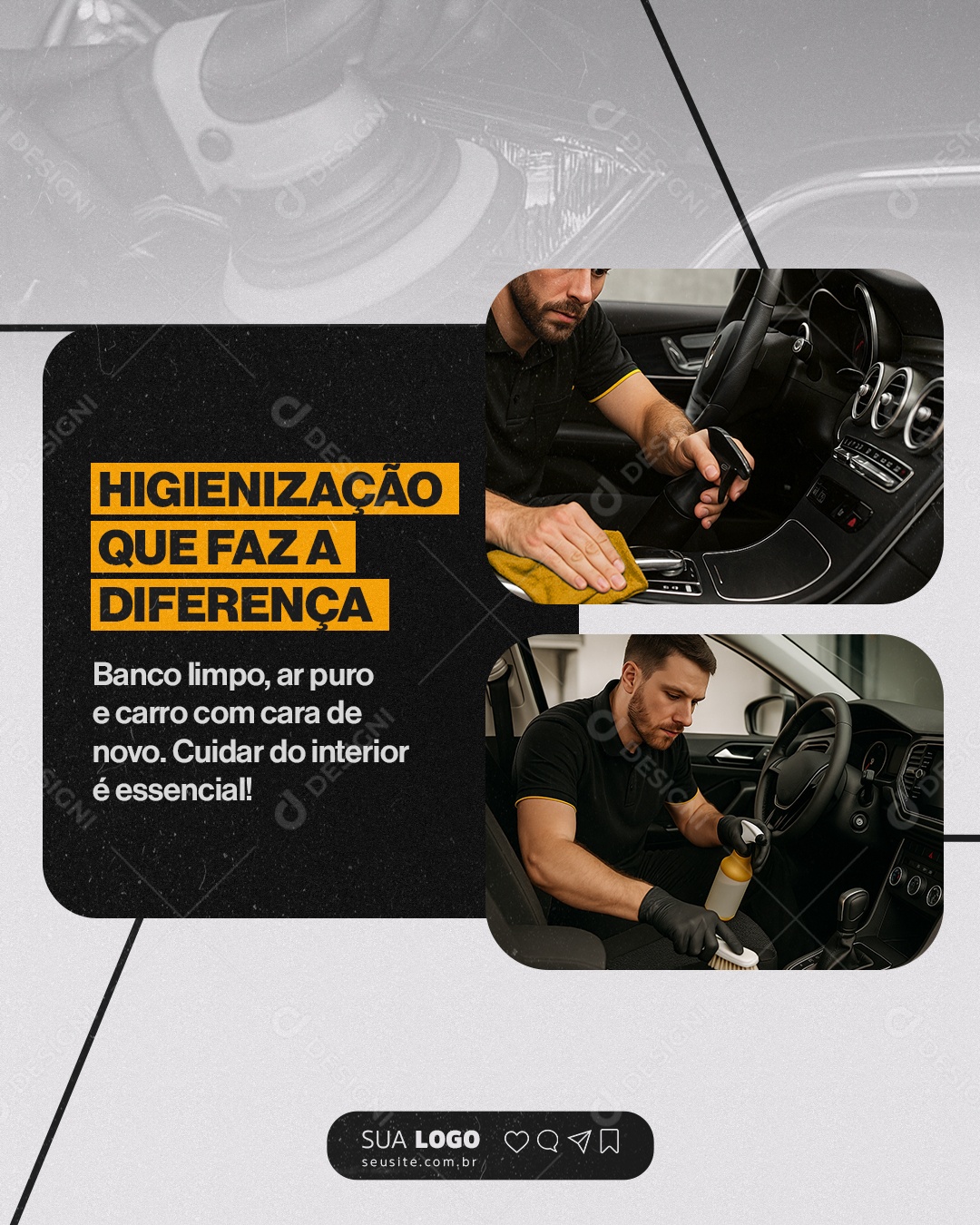 Estética Automotiva Higienização Que Faz A Diferença Social Media PSD Editável
