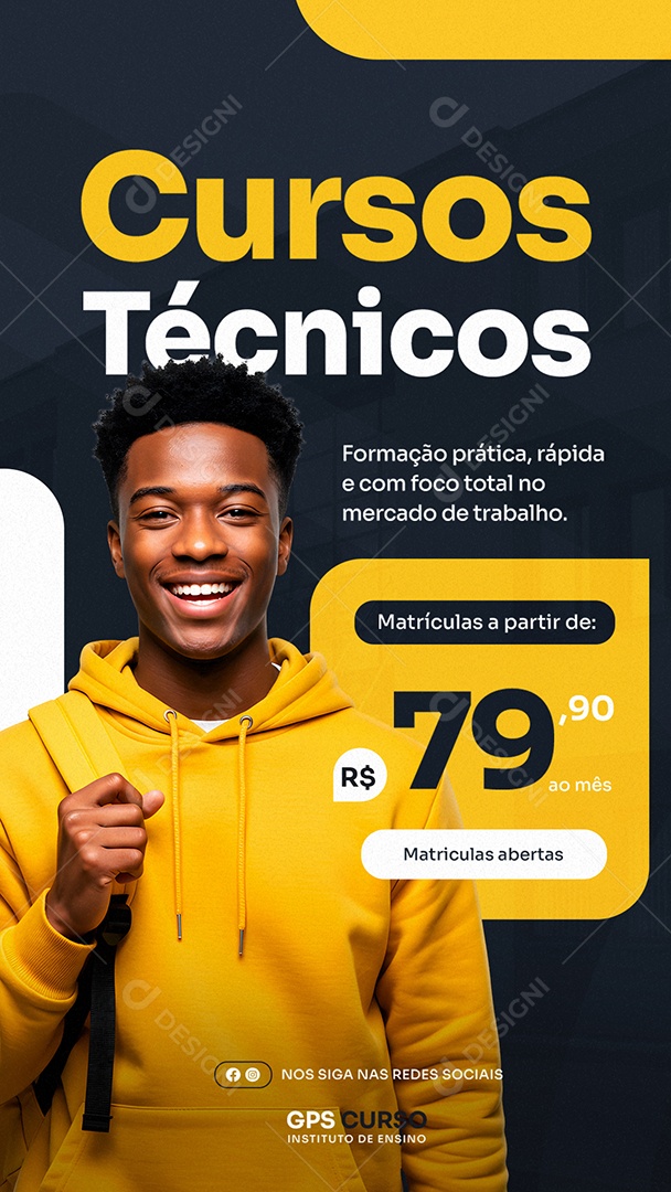 Story Cursos Técnicos Social Media PSD Editável