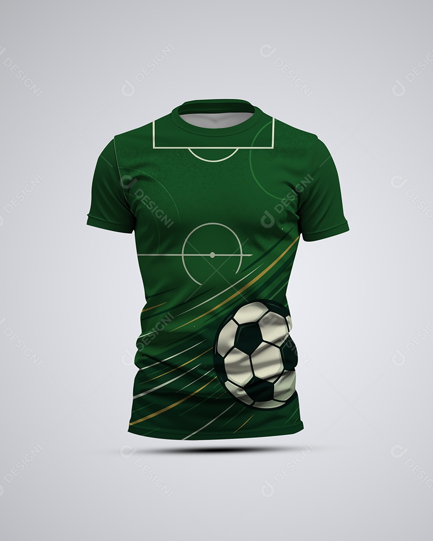 Modelo de Camisa de Futebol Mockup PSD Editável