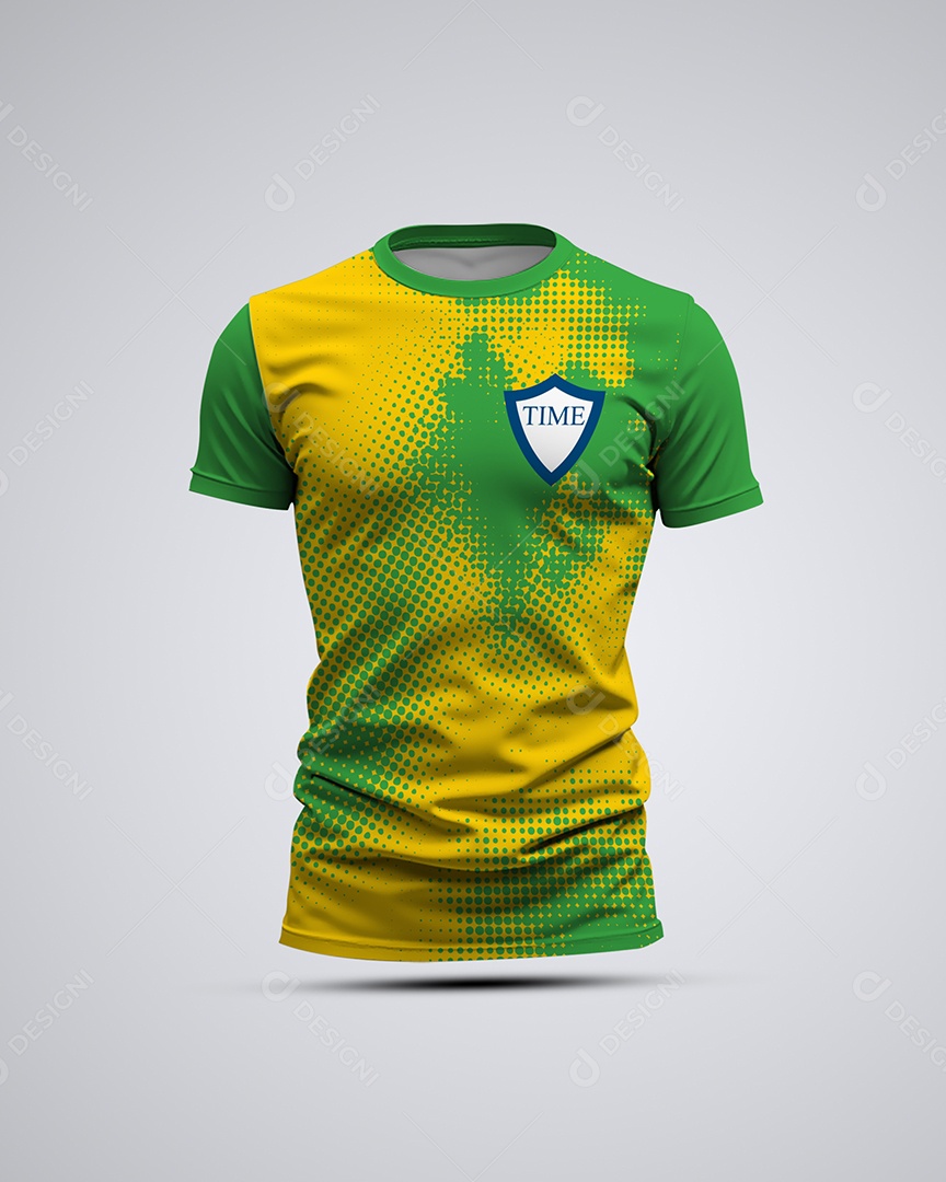 Modelo de Camisa de Futebol Mockup PSD Editável