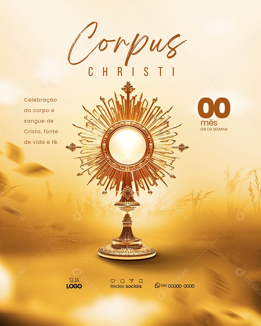 Dia De Corpus Christi 19 De Junho Social Media PSD Editável