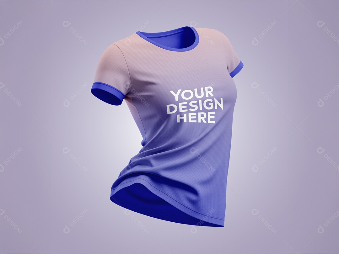 Camiseta Feminina Mockup PSD Editável