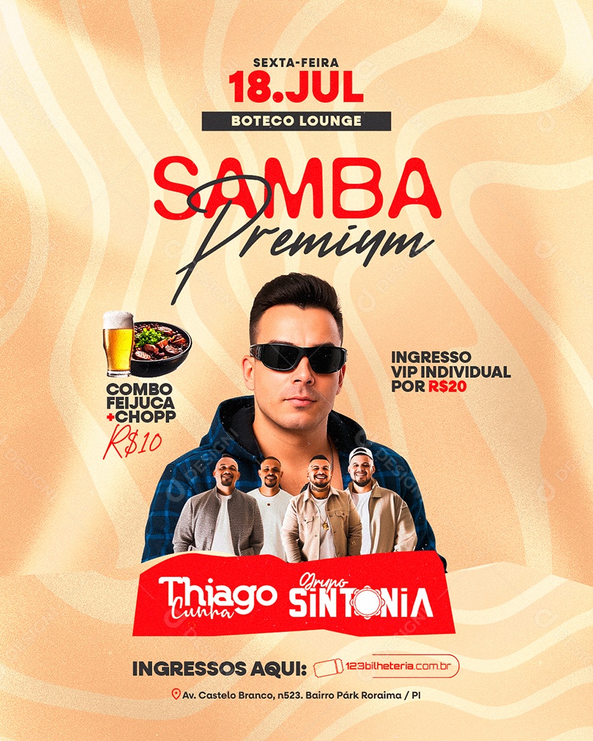 Flyer Samba Premium Social Media PSD Editável