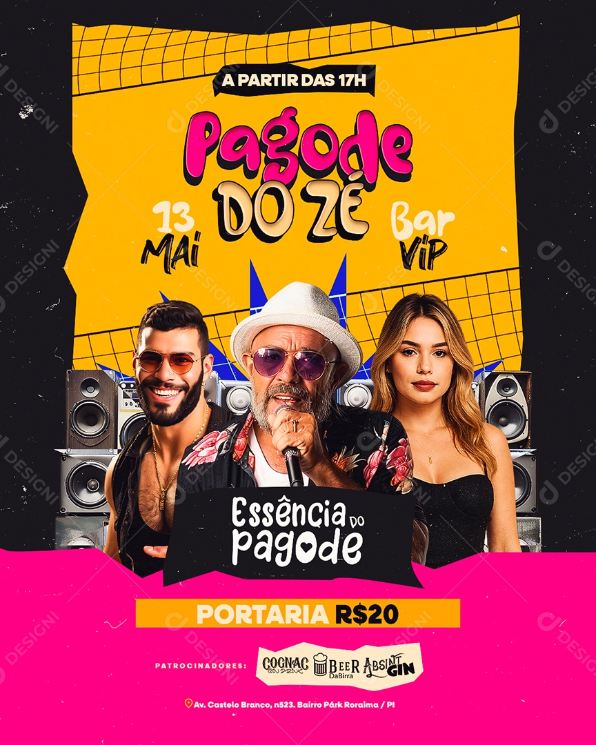 Flyer Pagode do Zé Social Media PSD Editável