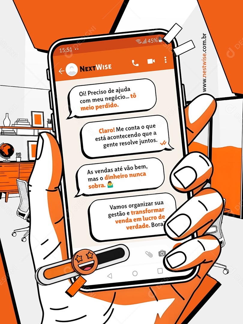 Assessoria de Negócios Atendimento Social Media PSD Editável