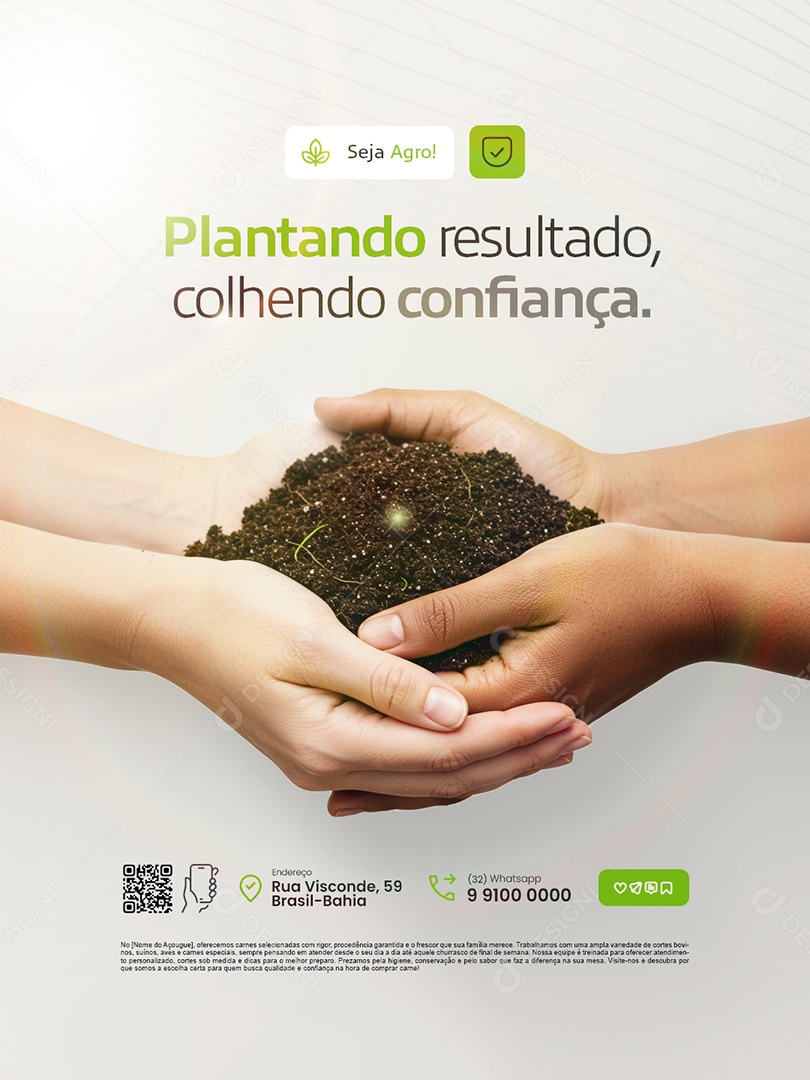 Agronegócio Plantando Resultado Colhendo Confiança Social Media PSD Editável