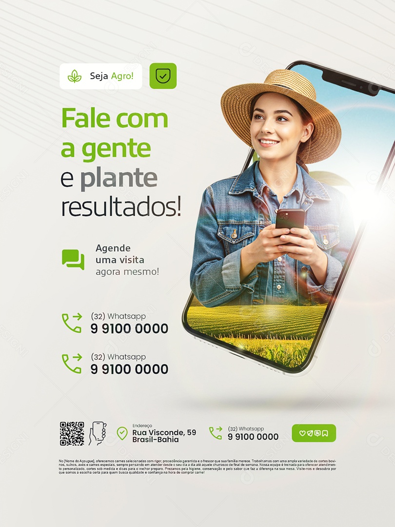 Agronegócio Fale com a Gente Social Media PSD Editável