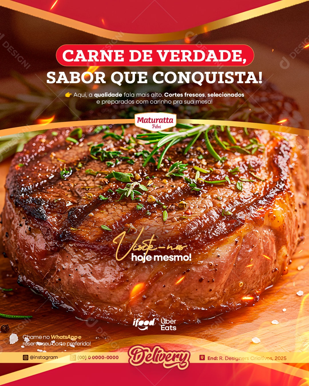 Story Churrasco Contrafilé Churrascaria Social Media PSD Editáve