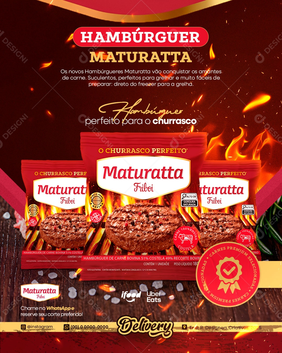 Story Churrasco Artesanal Churrascaria Social Media PSD Editáve