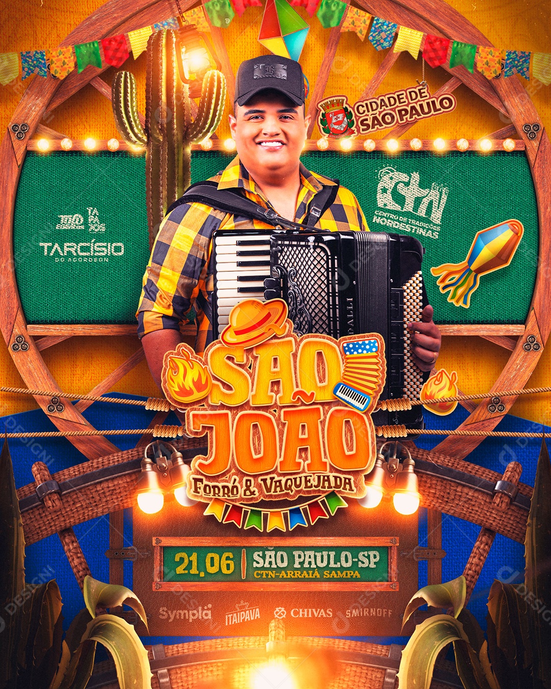 Agenda Semanal Tarcísio do Acordeon Social Media PSD Editável